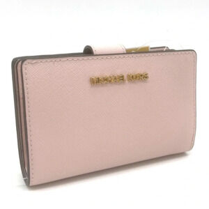 Michael Kors Medium Bifold Zip Chain Wallet Powder Blush (NWT)